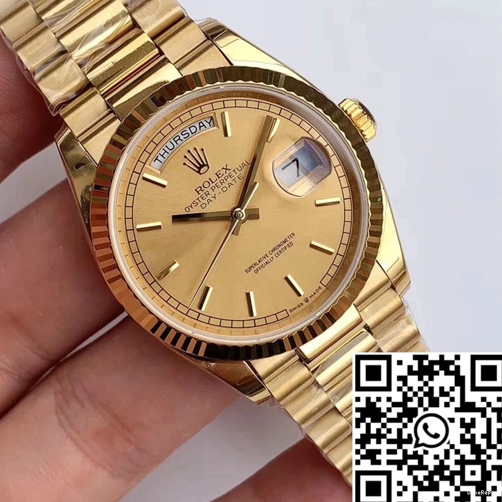 Rolex Yellow Factory Champagne Day-Date Gold M128238-0045 EW Dial 0211